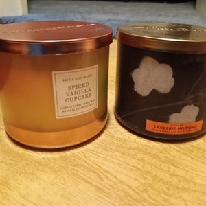 TWO- 3 Wick candles